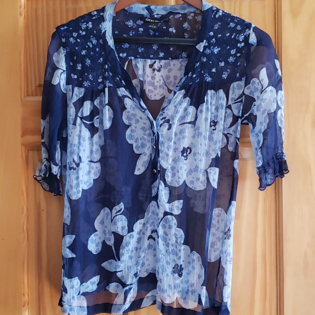 Lucky Brand 100 Silk Blouse